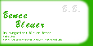 bence bleuer business card